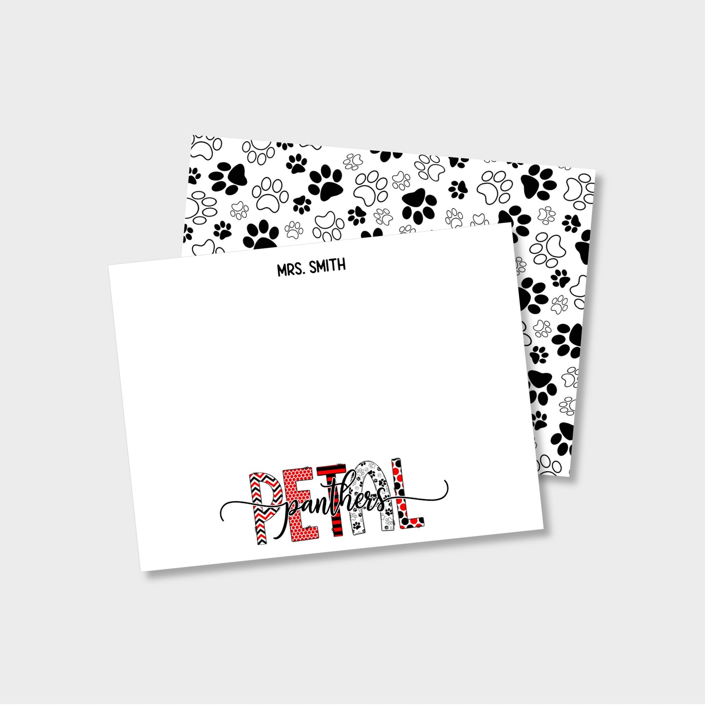 School Spirit Personalized Teacher Stationery Set, Set of 2 Notepads & Set of Notecards