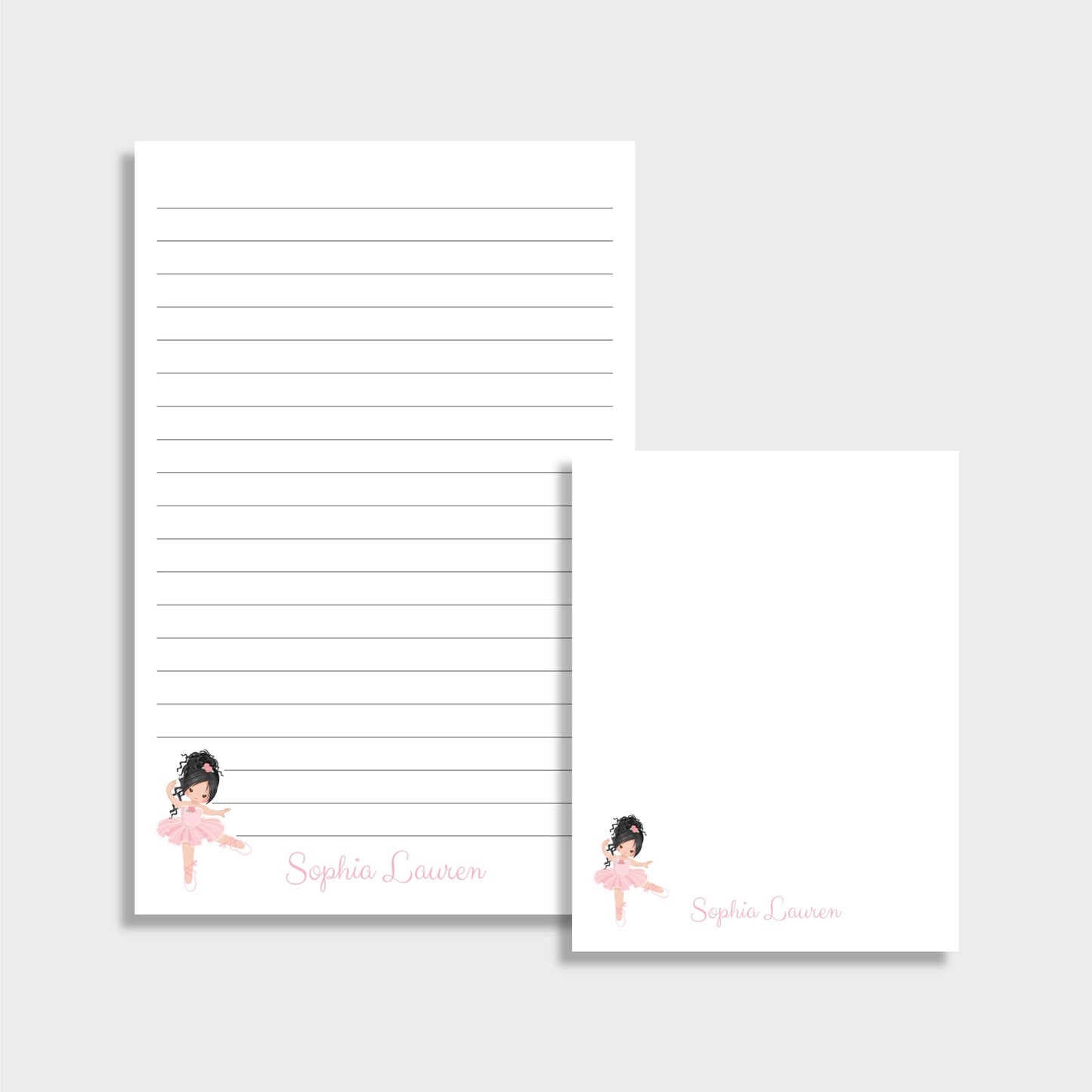 Ballerina Girl Personalized Notepad