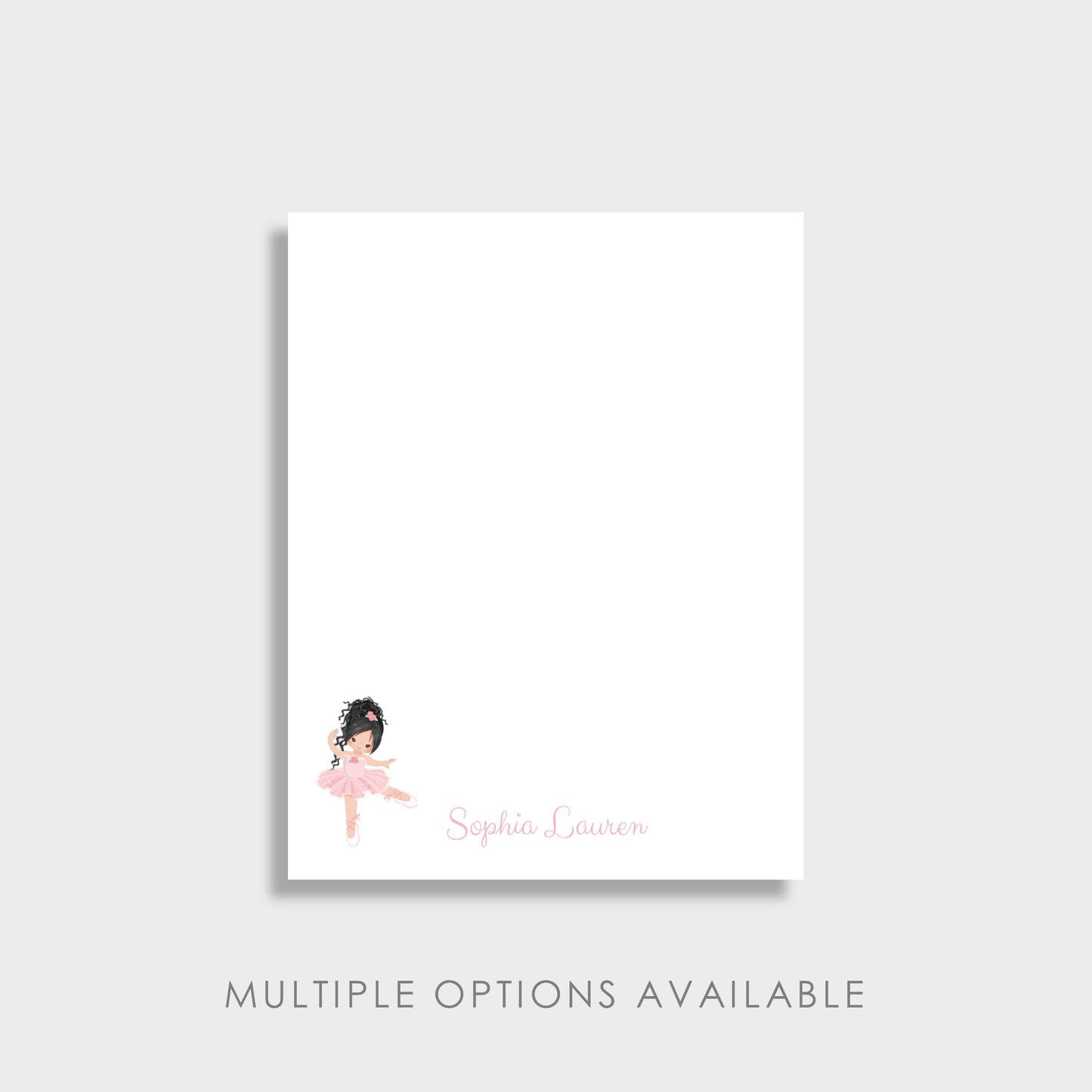 Ballerina Girl Personalized Notepad