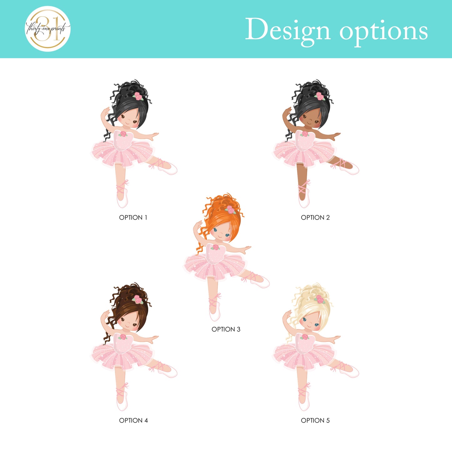 Ballerina Girl Personalized Notepad