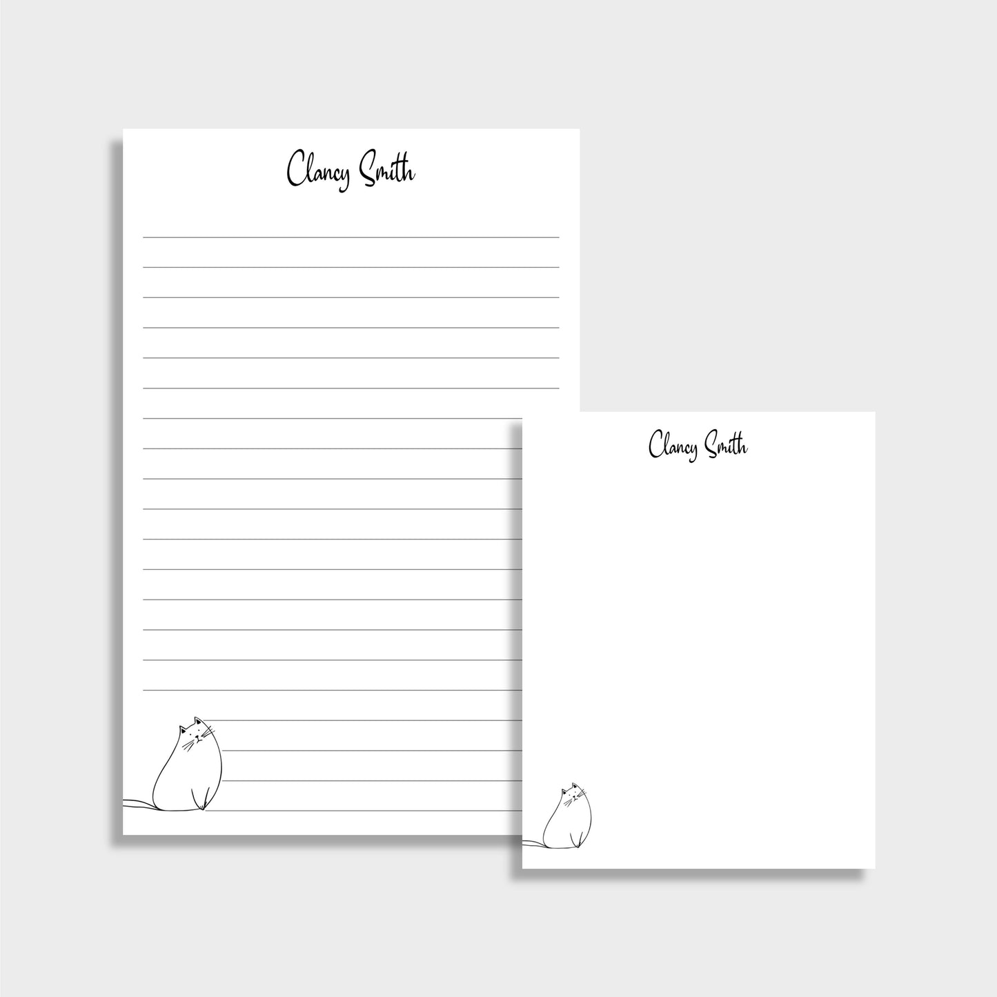 Cat Lover Personalized Notepad