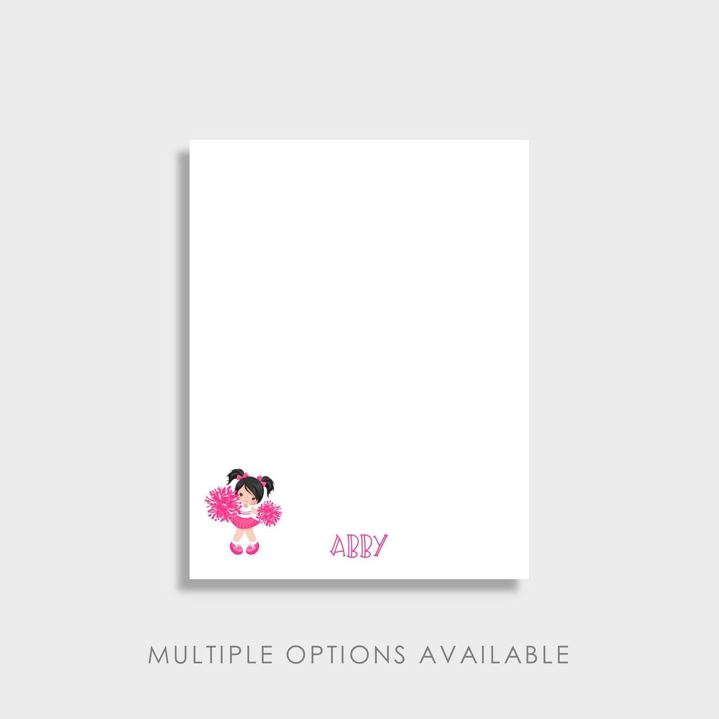 Cheerleader Girl Personalized Notepad