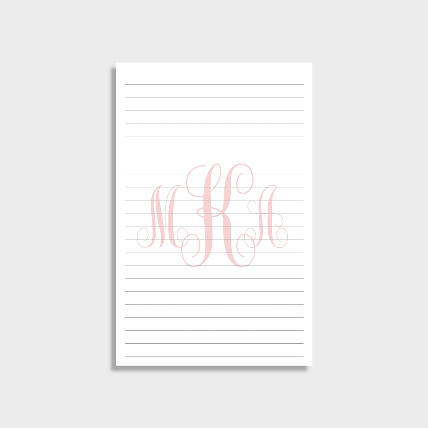 Classic Monogram Personalized Notepad