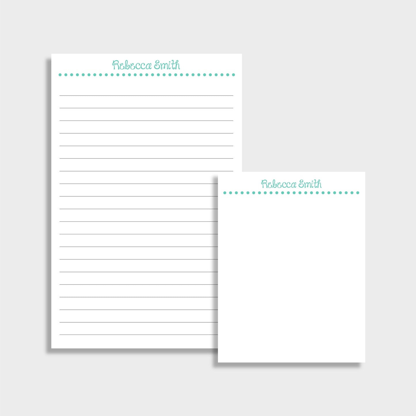 Dotted Line Personalized Notepad