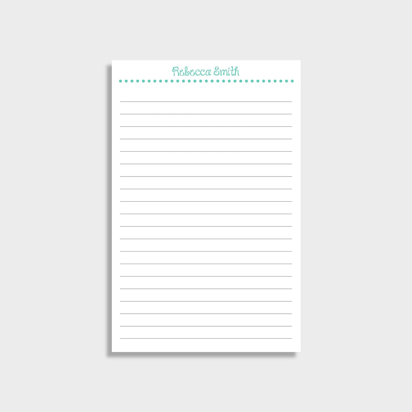 Dotted Line Personalized Notepad