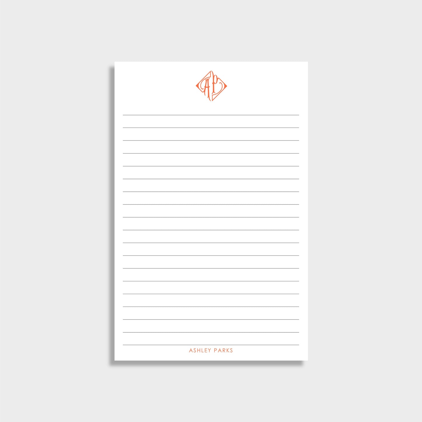 Double Monogram Personalized Notepad