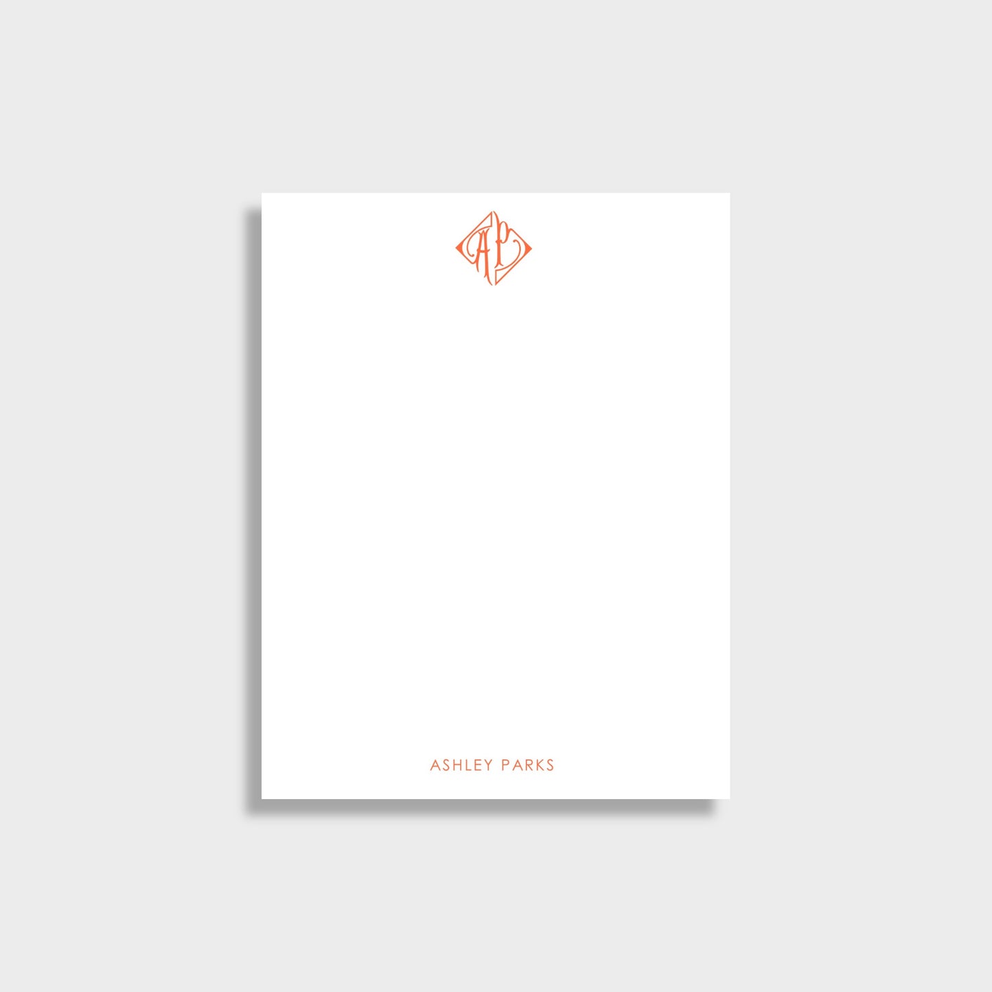 Double Monogram Personalized Notepad