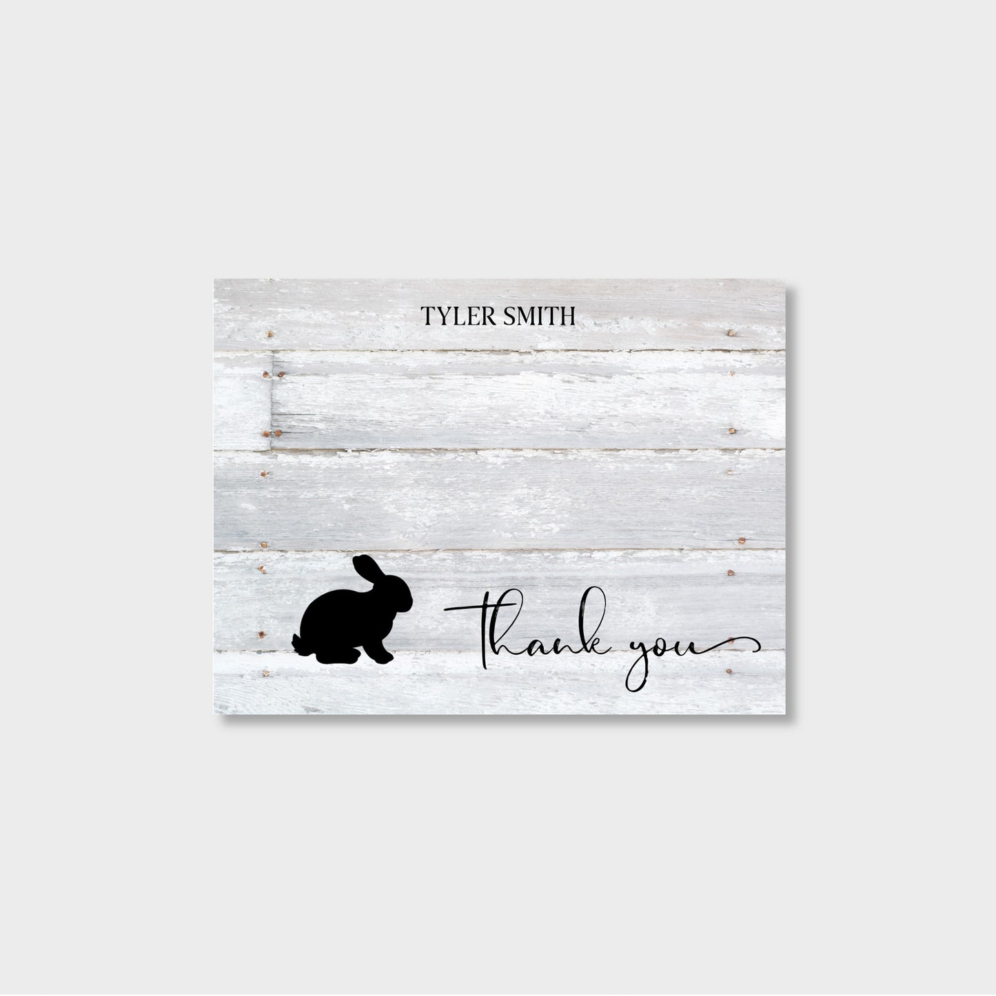 Livestock Bunny Rabbit Personalized Thank You Notecard Stationery
