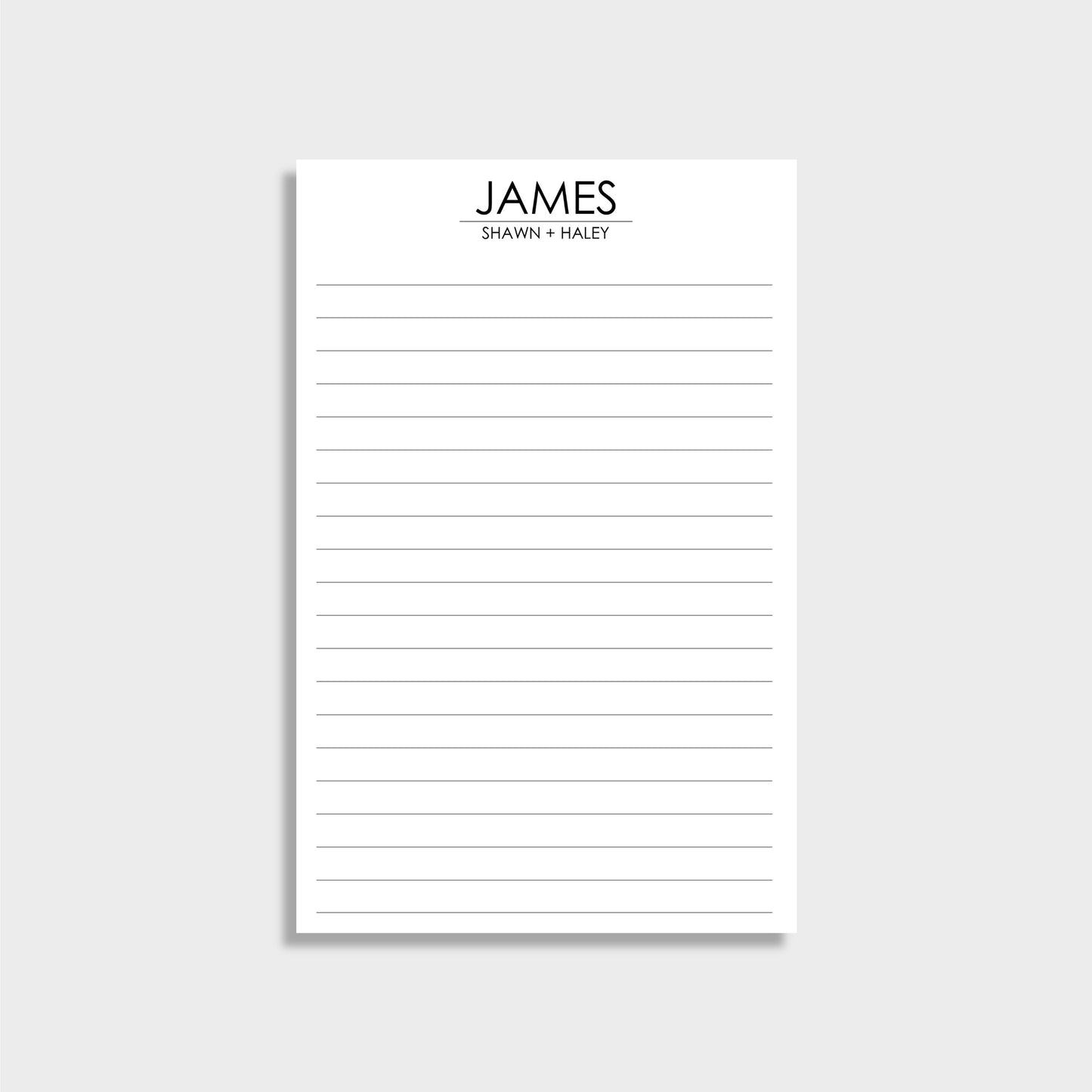 Minimalist Family Personalized Notepad