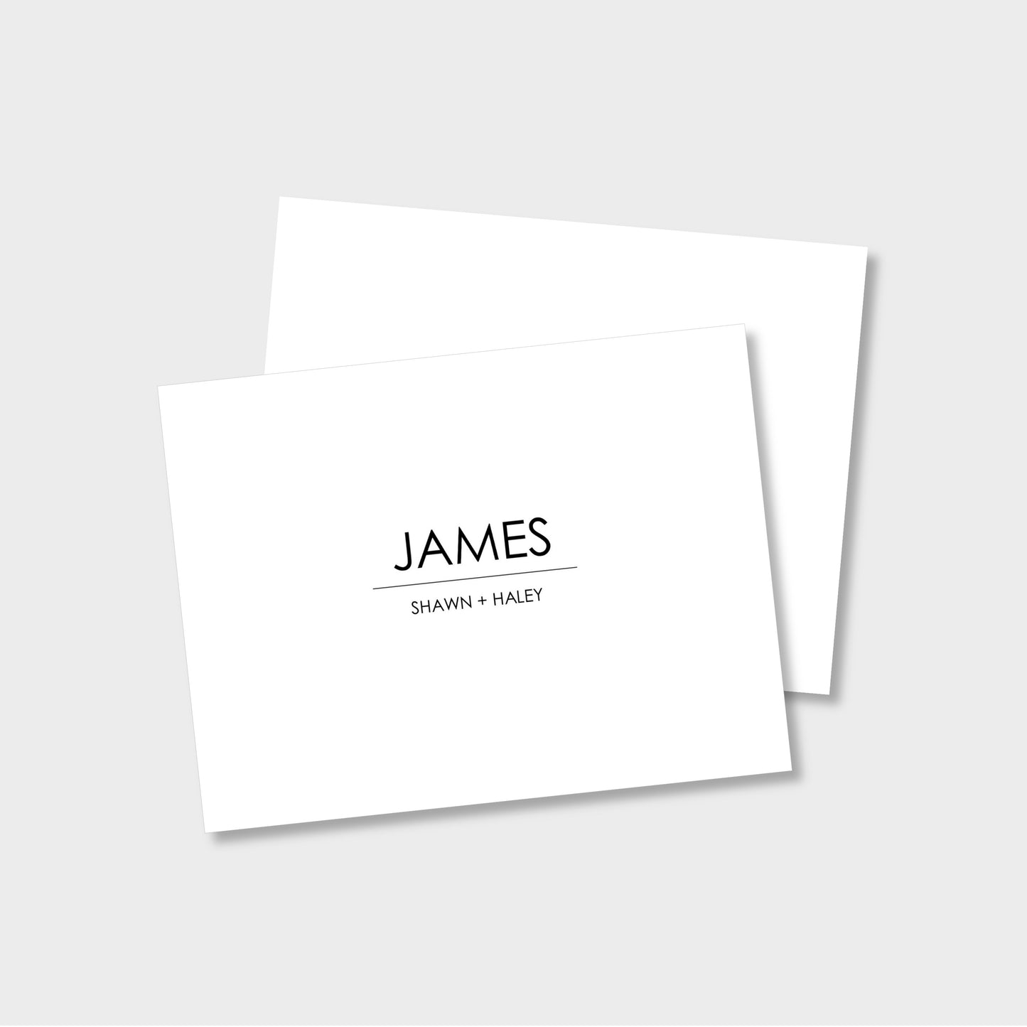 Minimalist Family Personalized Stationery Set, Set of 2 Notepads & Set of Notecards