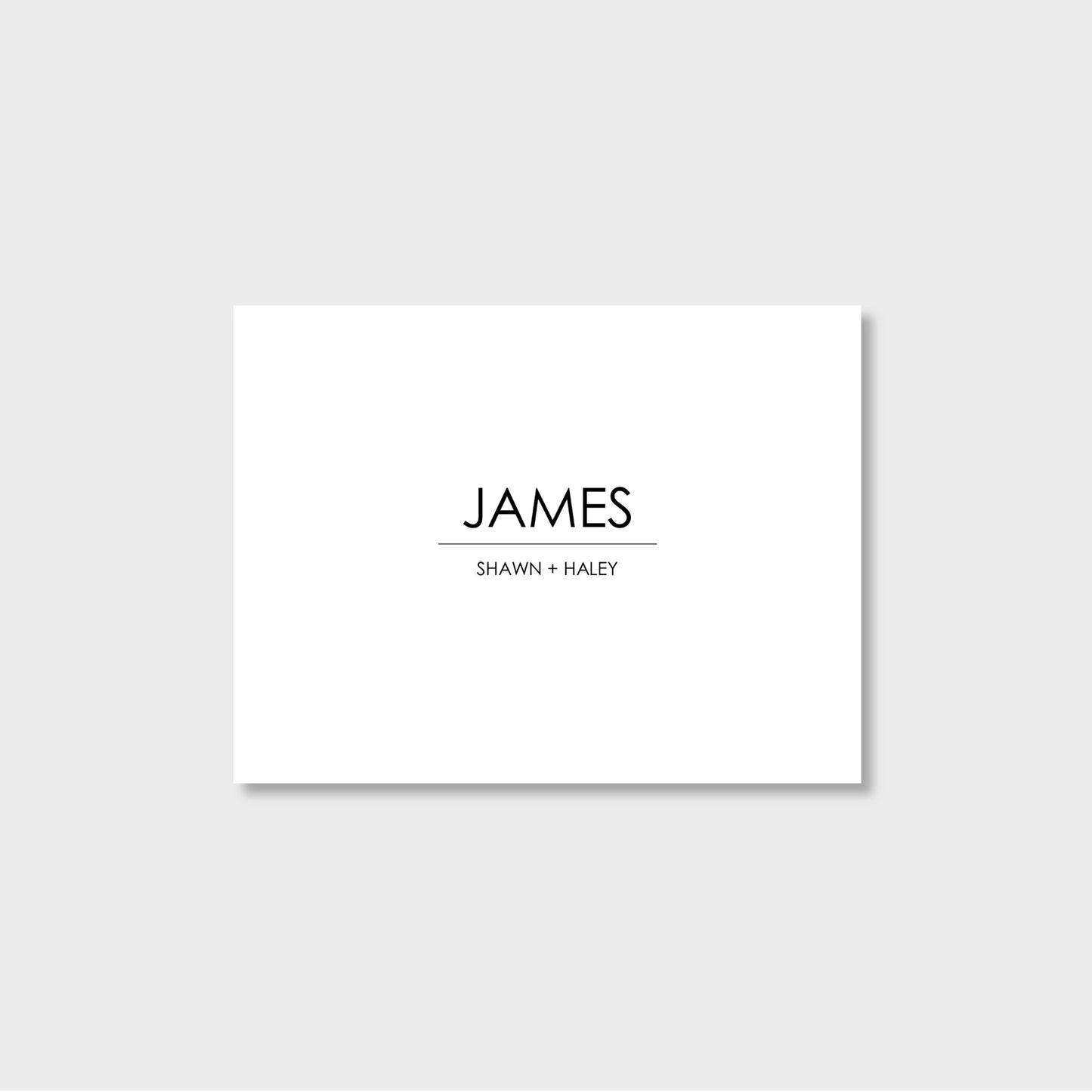 Minimalist Family Personalized Notecard Stationery