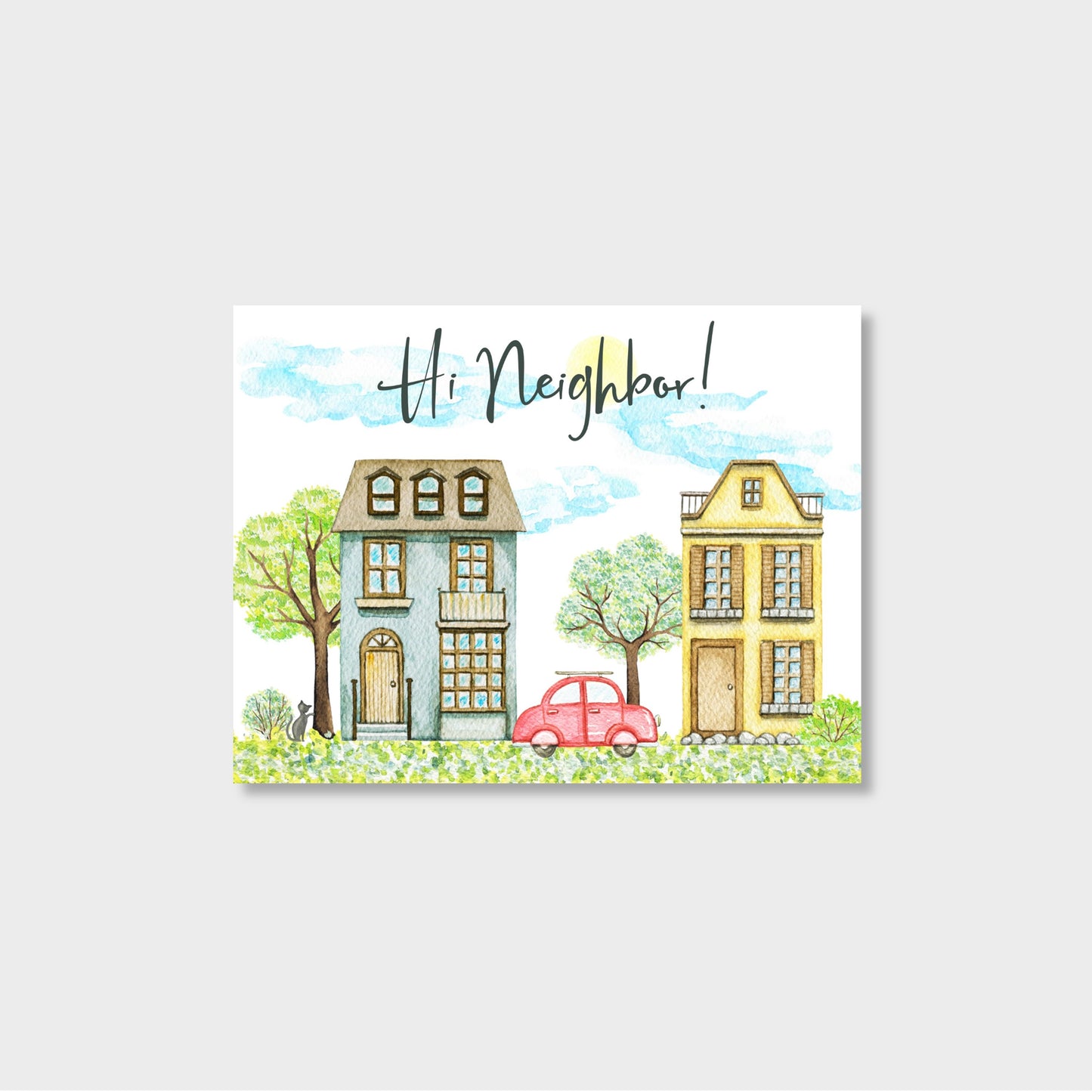 Hi Neighbor Personalized Notecard Stationery