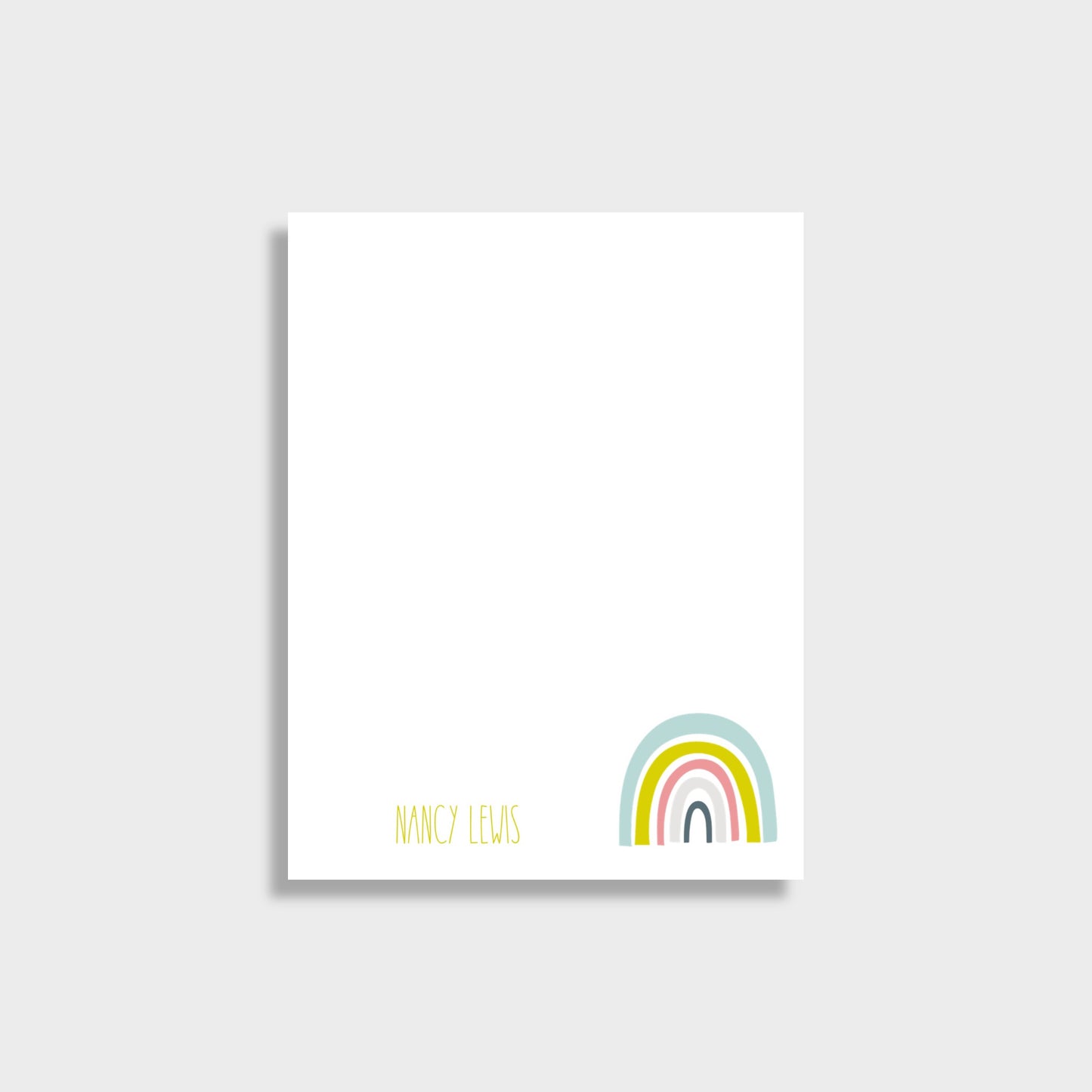 Rainbow Personalized Notepad