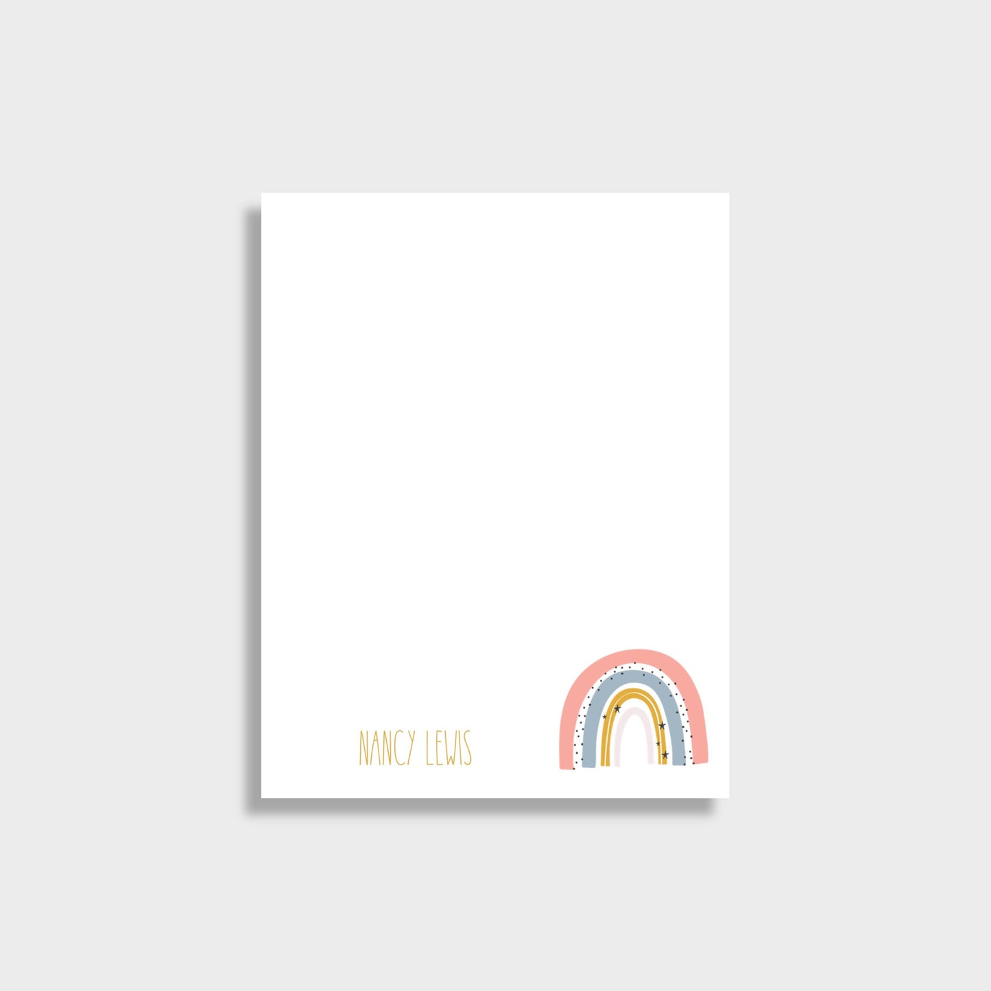 Rainbow Personalized Notepad