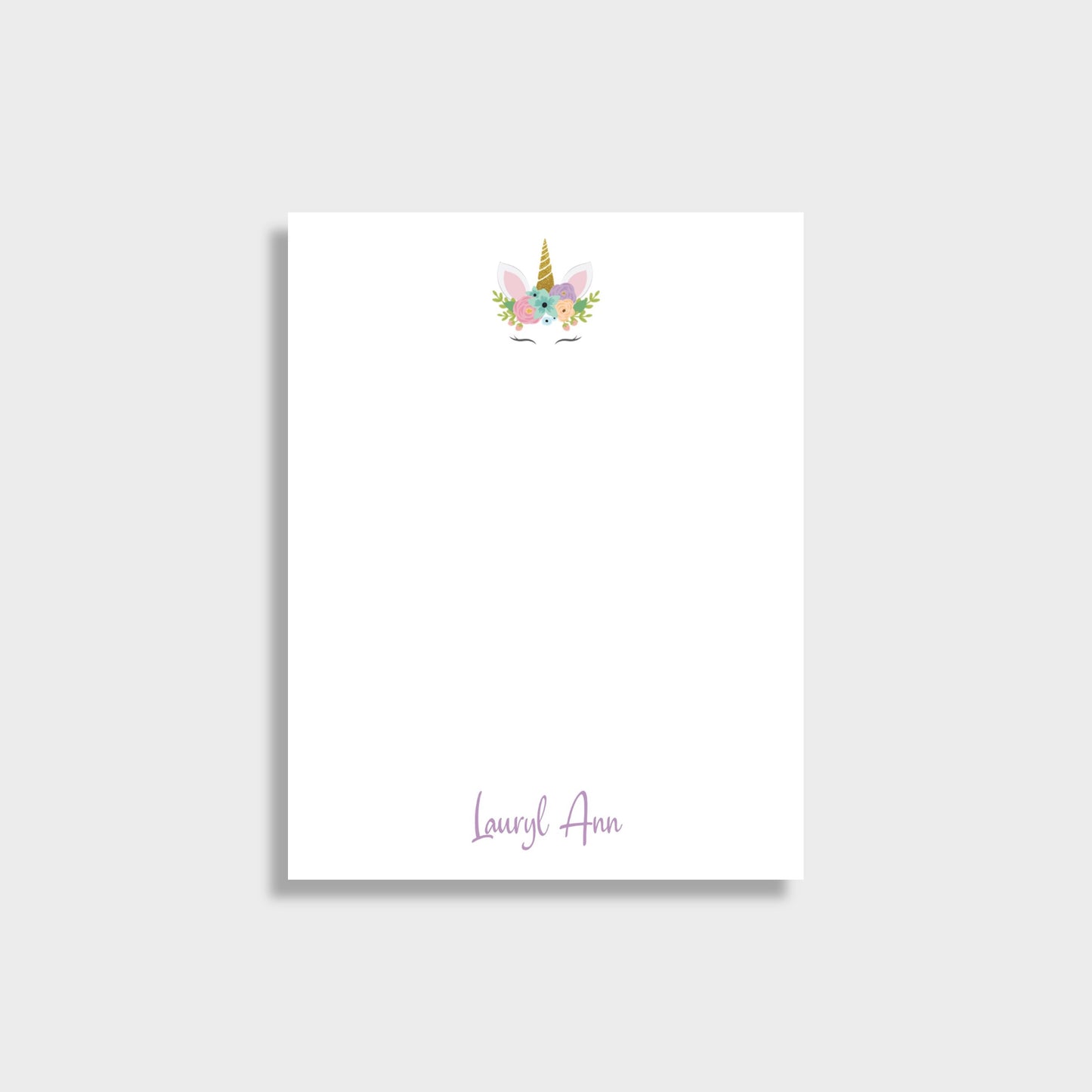 Unicorn Personalized Notepad