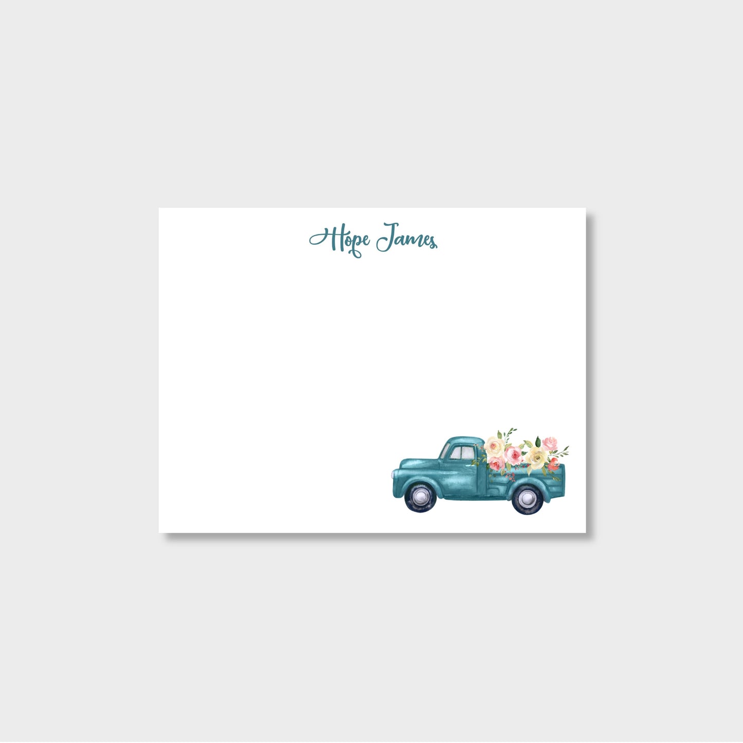 Vintage Truck Personalized Notecard Stationery