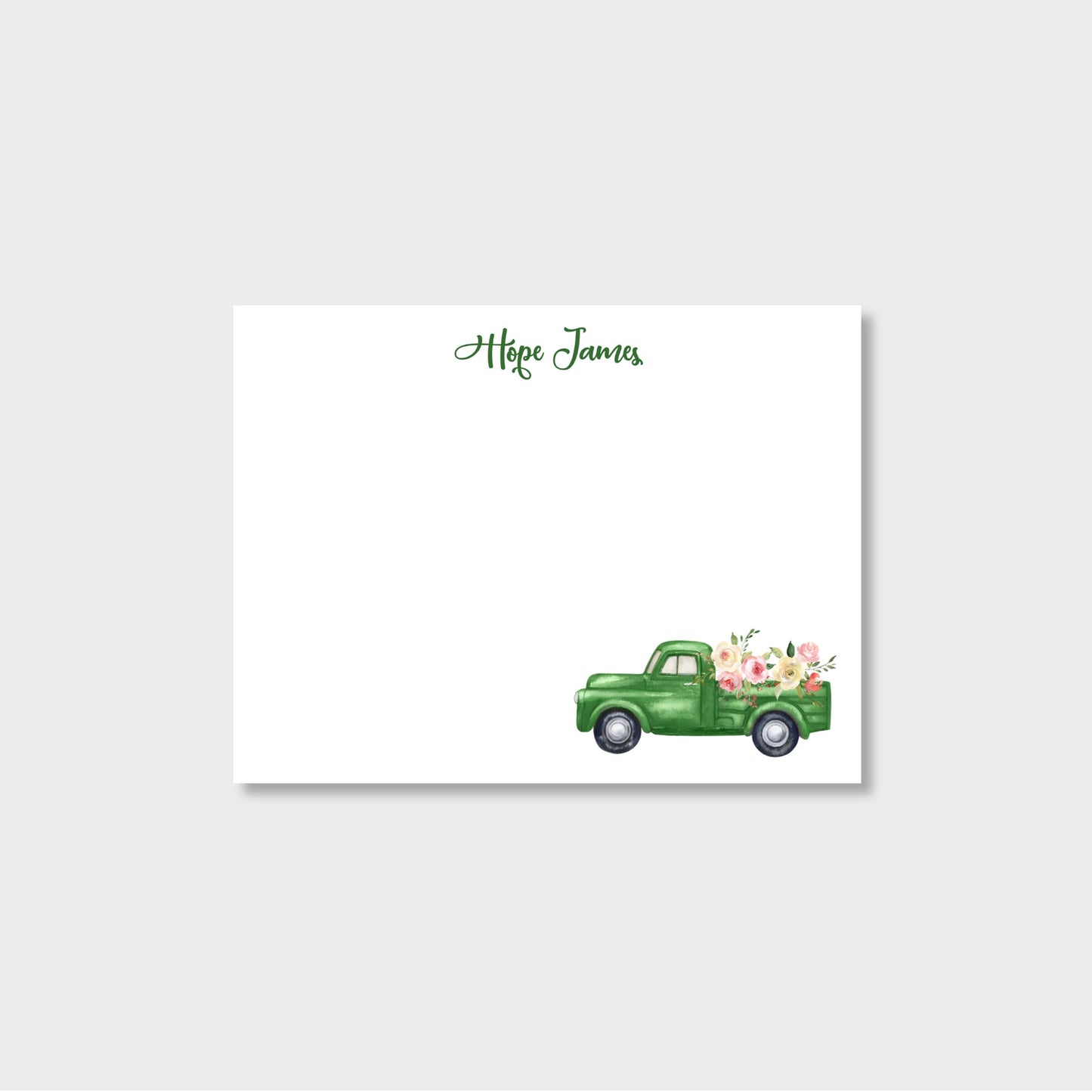 Vintage Truck Personalized Notecard Stationery