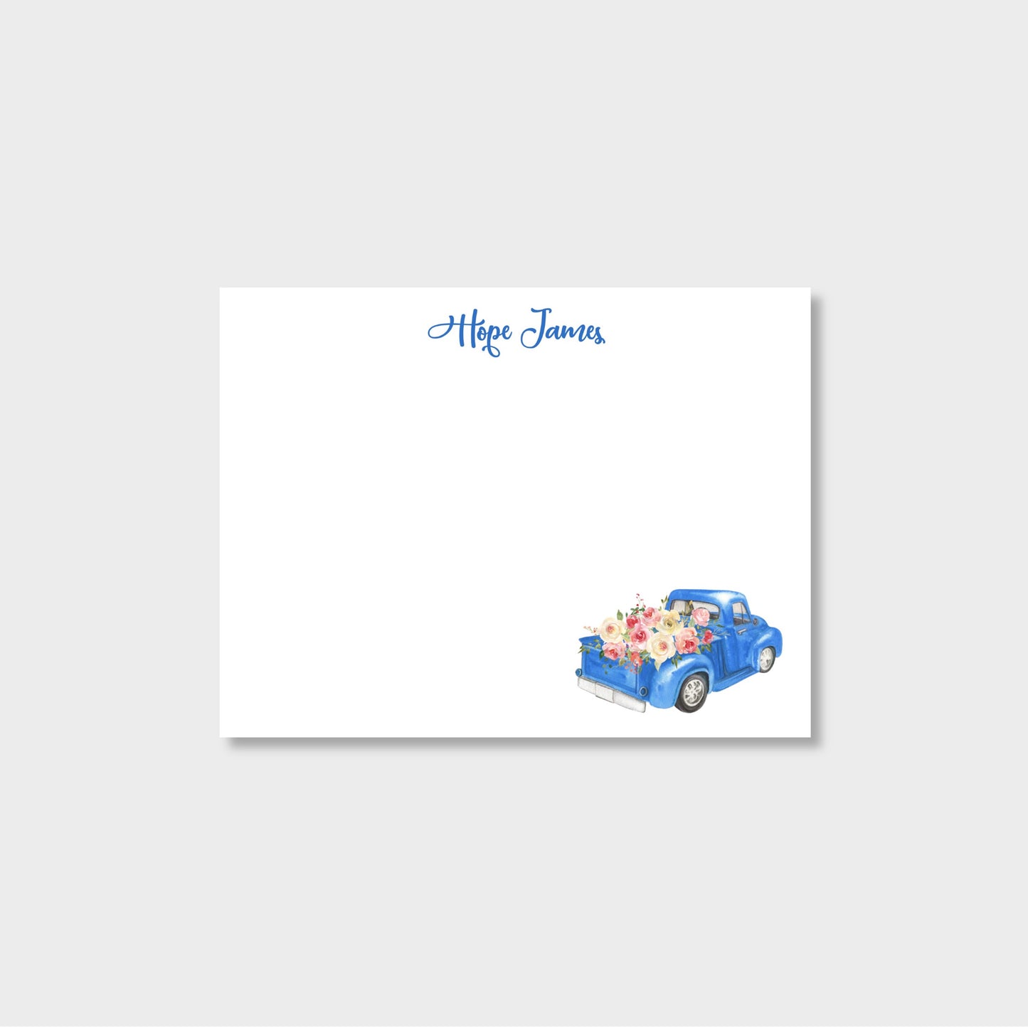 Vintage Truck Personalized Notecard Stationery
