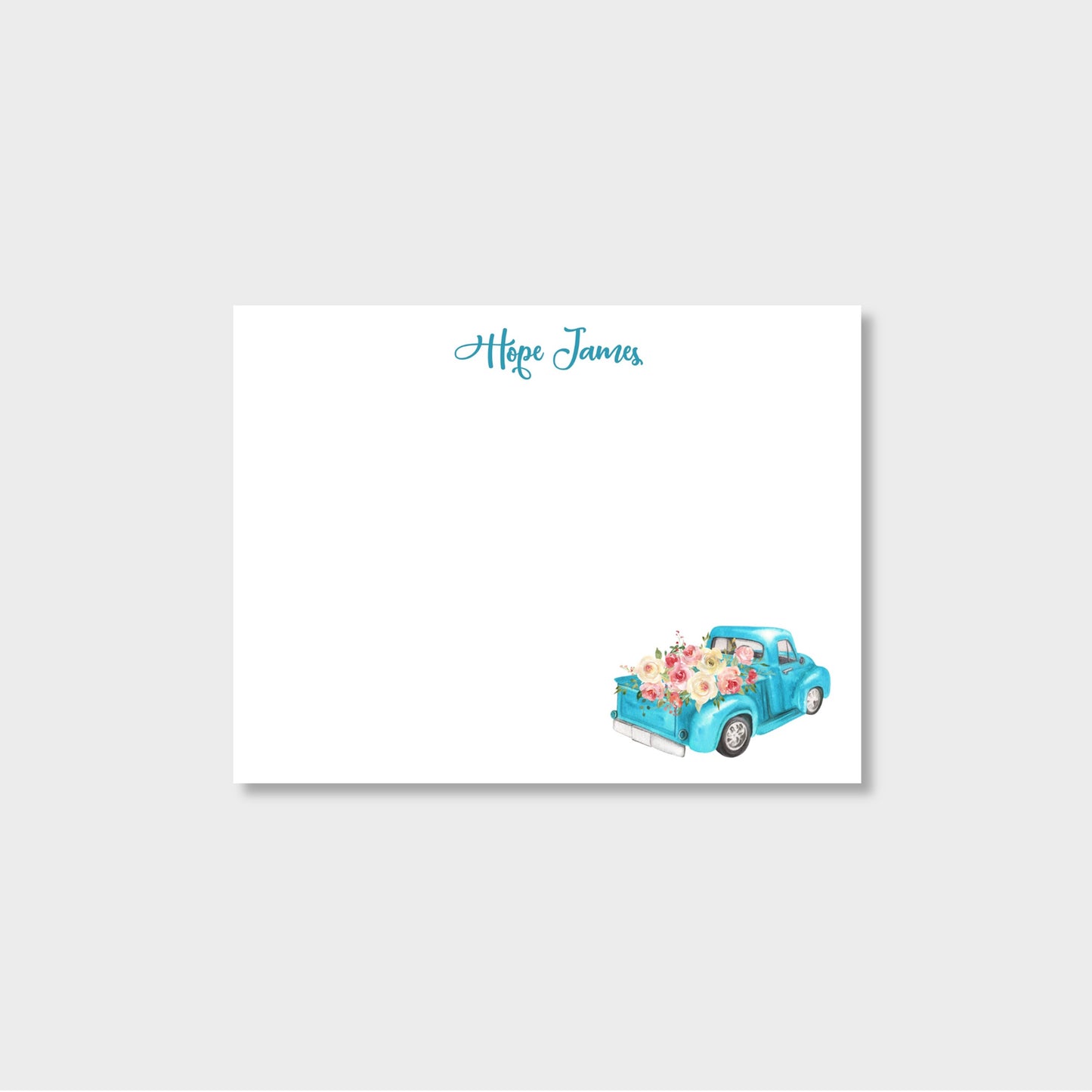 Vintage Truck Personalized Notecard Stationery