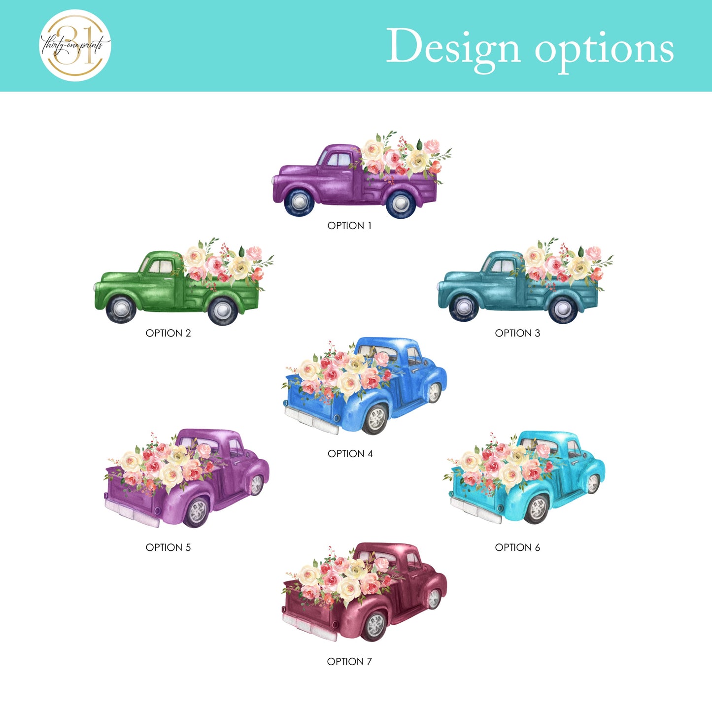 Vintage Truck Personalized Notecard Stationery