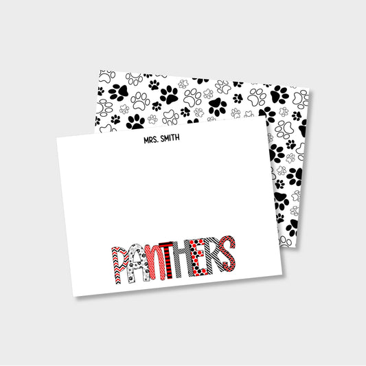 Mascot School Spirit Personalized Teacher Notecard Stationery