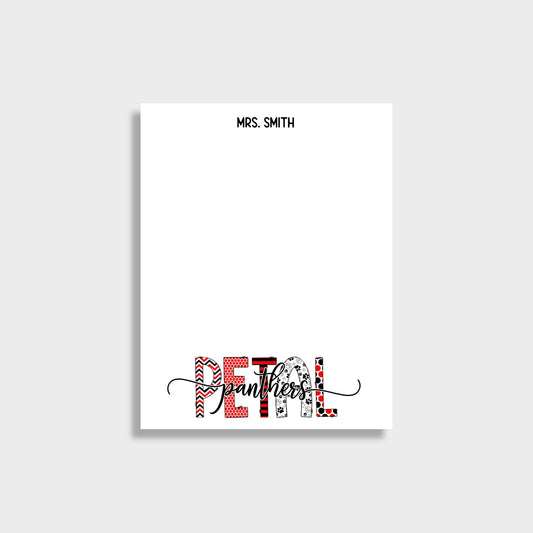 School Spirit Personalized Teacher Notepad