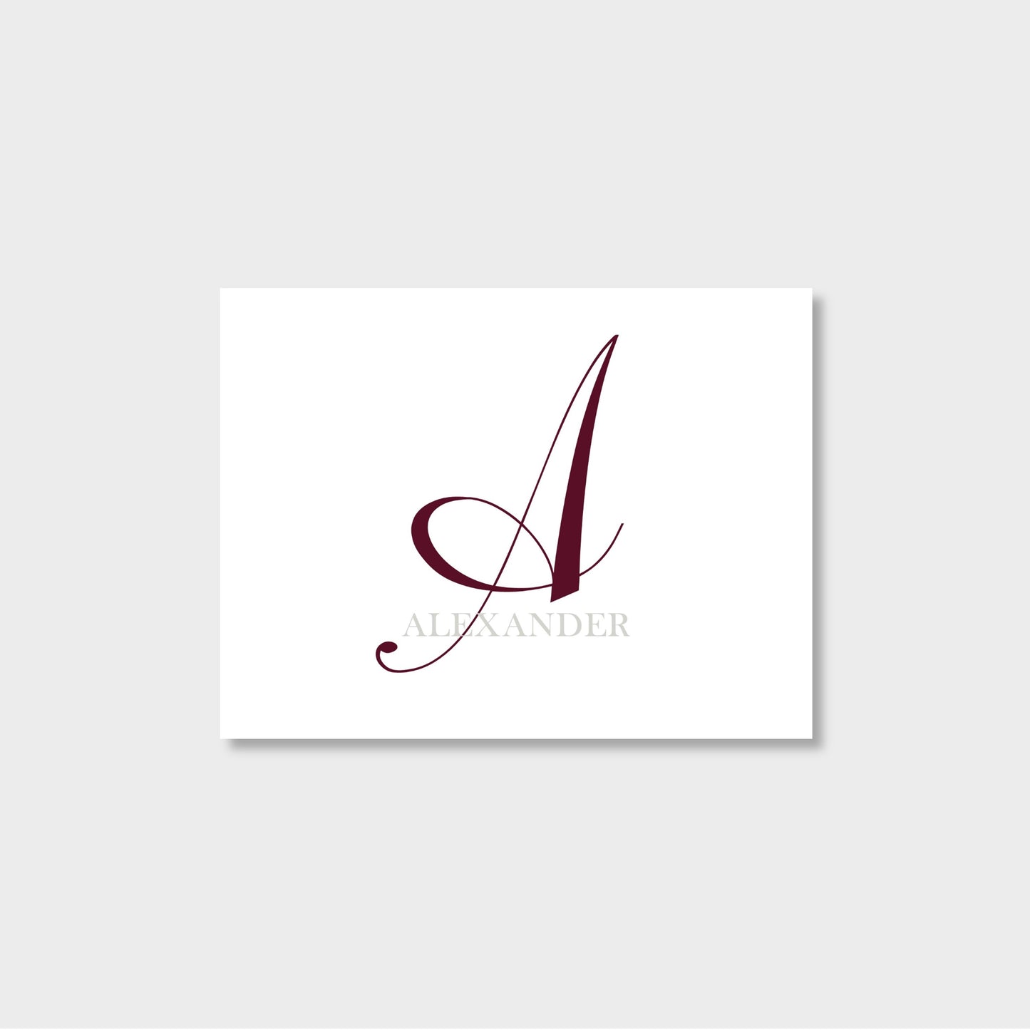 Initial Family Personalized Notecard Stationery