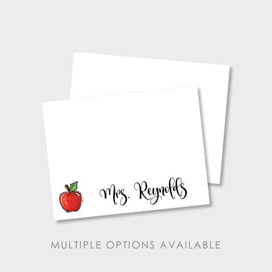 Red apple notecard stationery