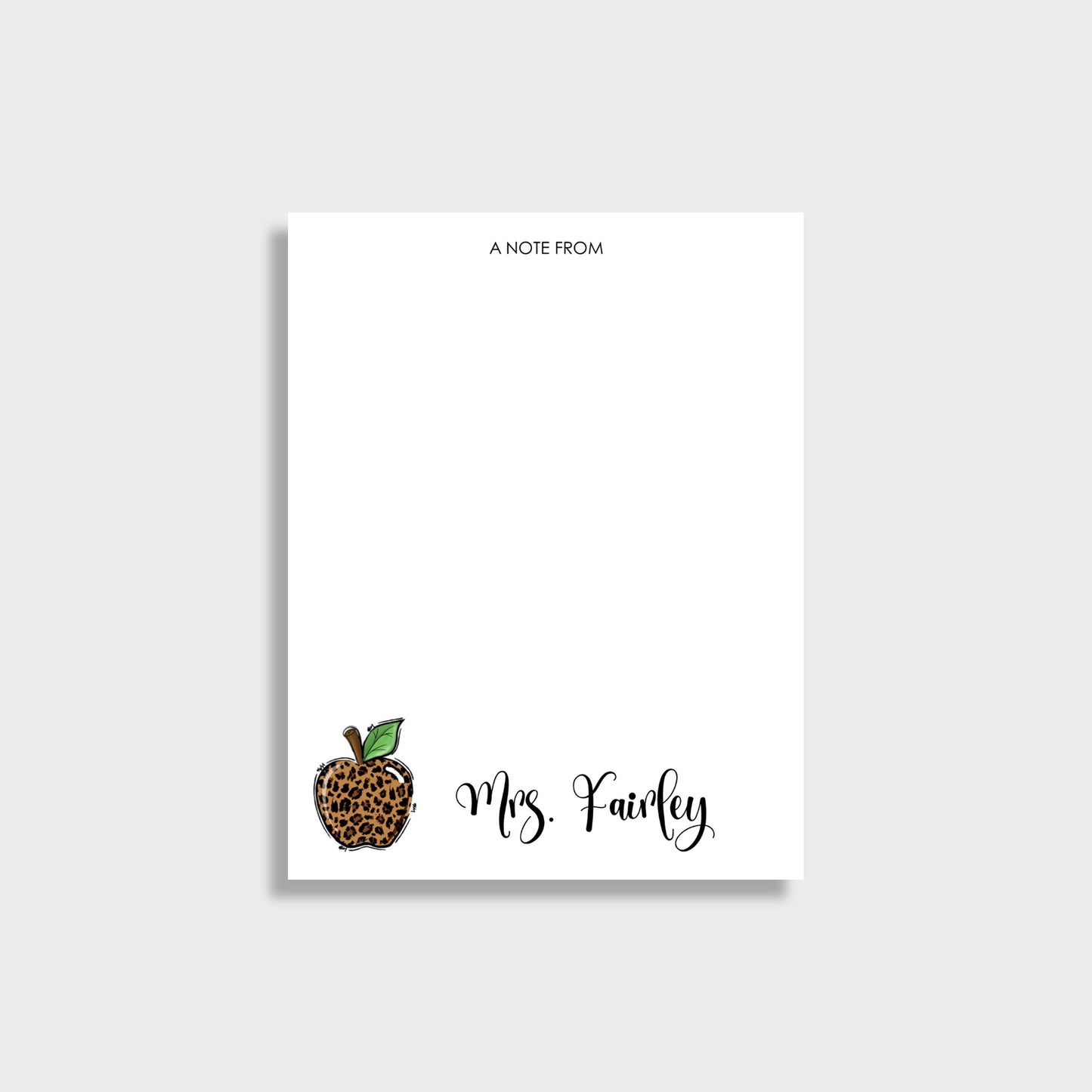 Apple Personalized Teacher Notepad