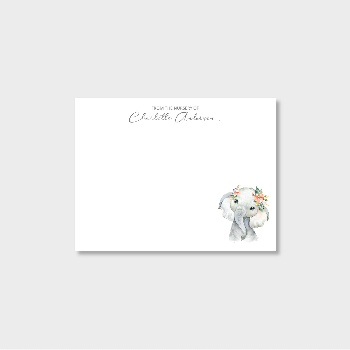 Baby Safari Personalized Notecard Stationery