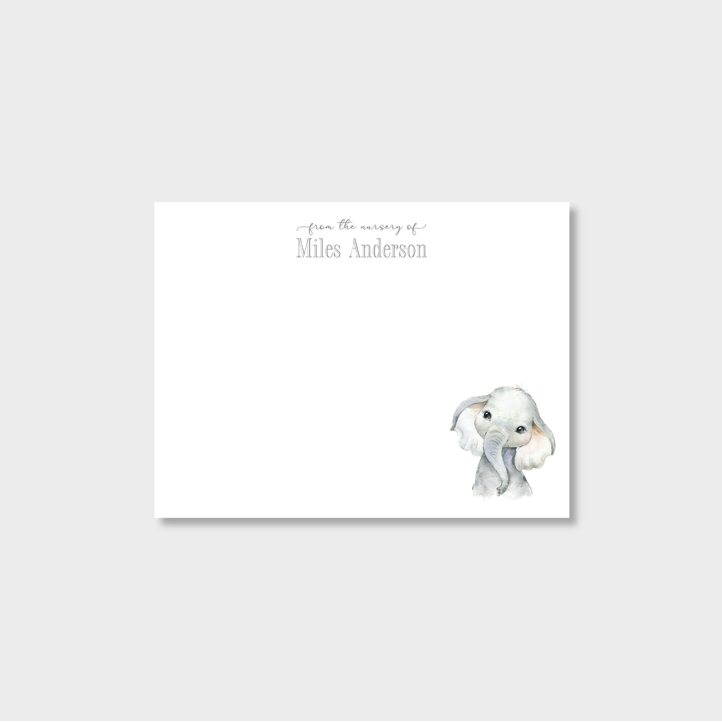 Baby Safari Personalized Notecard Stationery