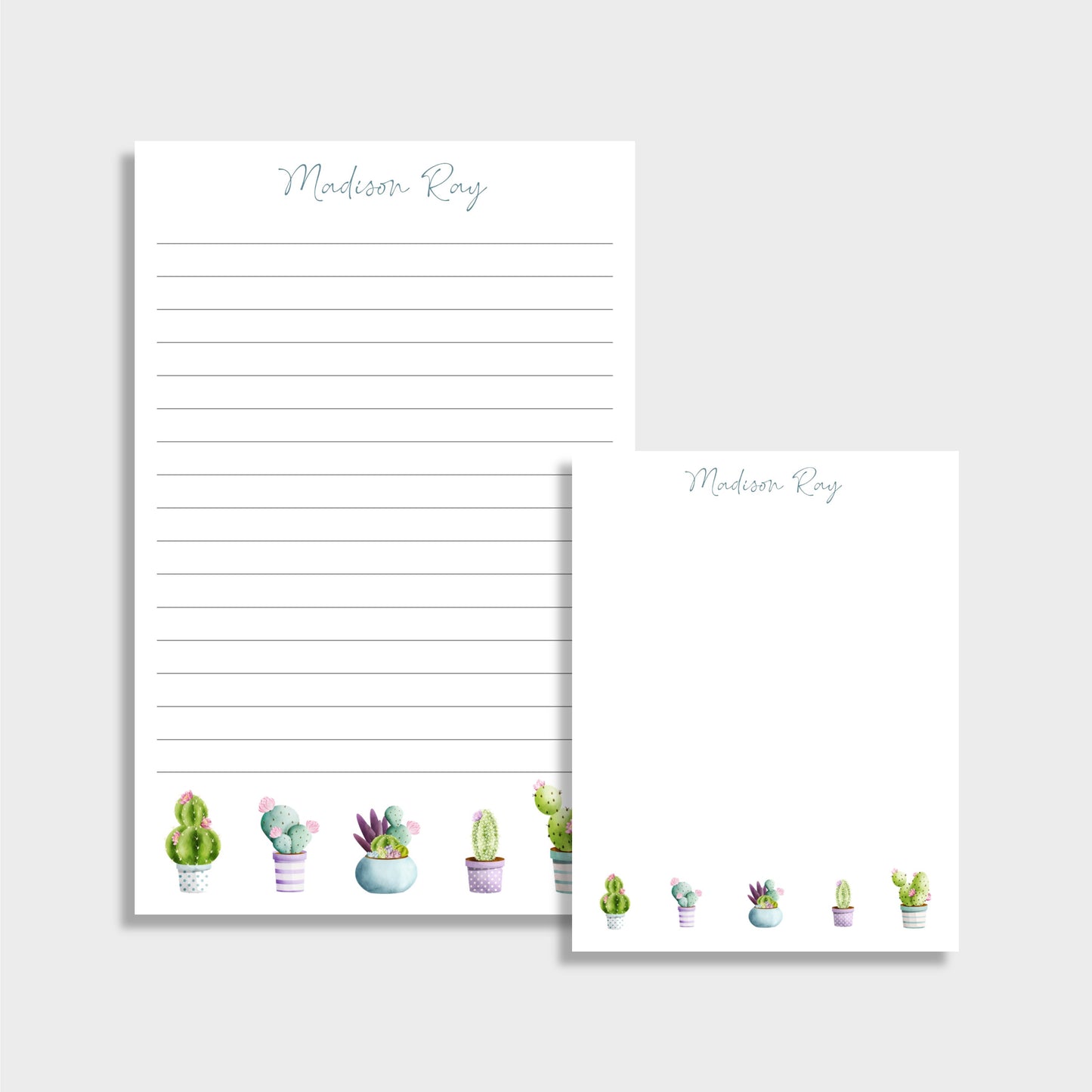 Cacti/Succulent Personalized Notepad