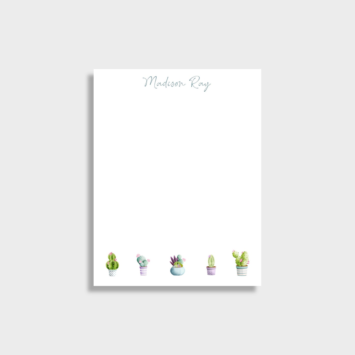 Cacti/Succulent Personalized Notepad