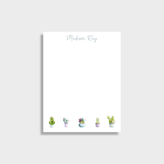 Cacti/Succulent Personalized Notepad