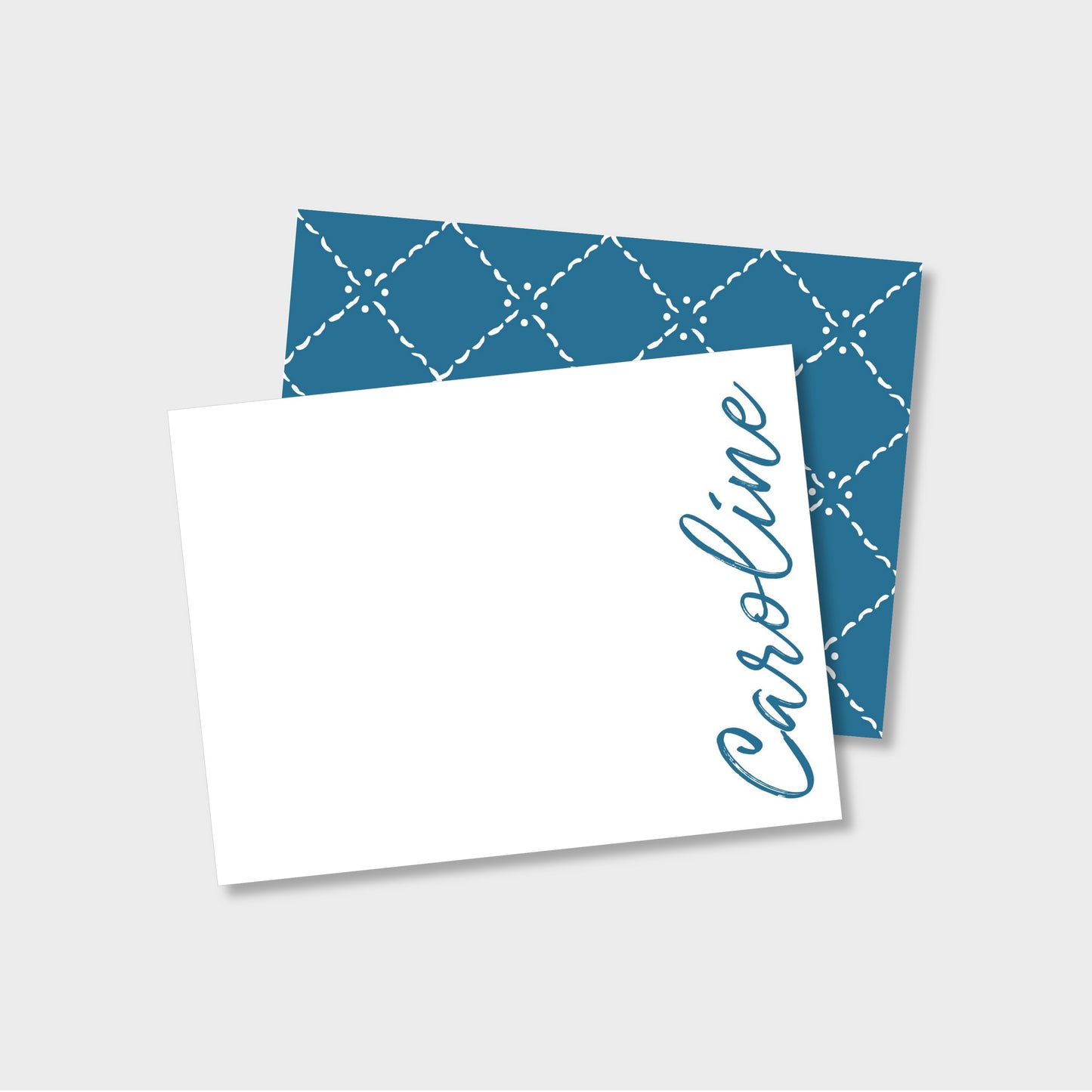 Script Name Personalized Notecard Stationery