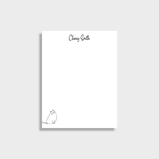 Cat Lover Personalized Notepad