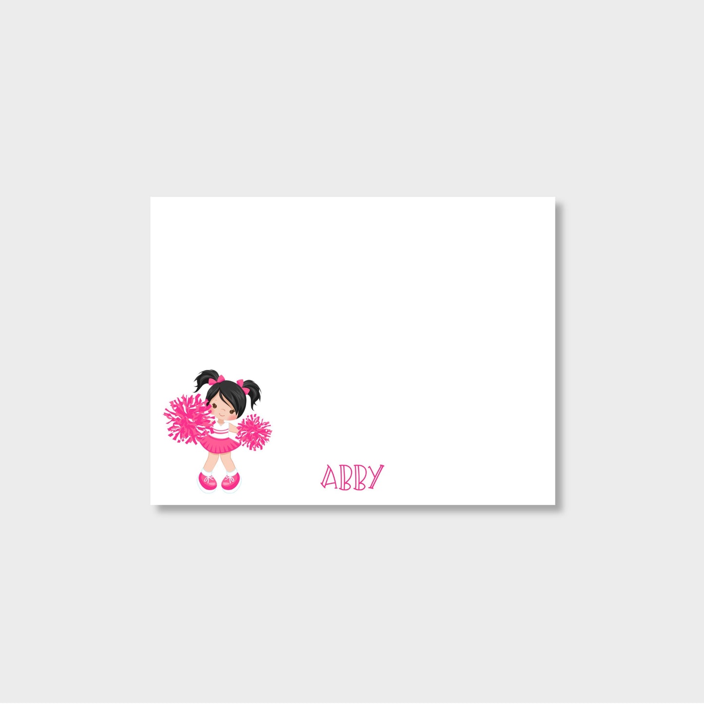 Cheerleader Girl Personalized Notecard Stationery