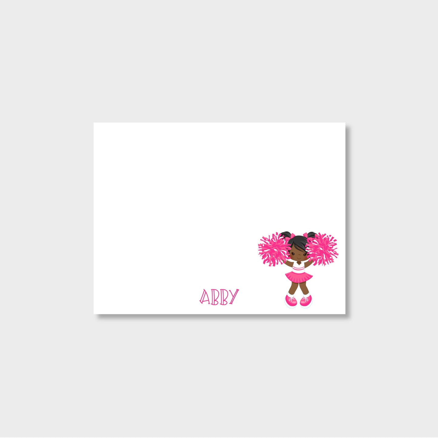 Cheerleader Girl Personalized Notecard Stationery