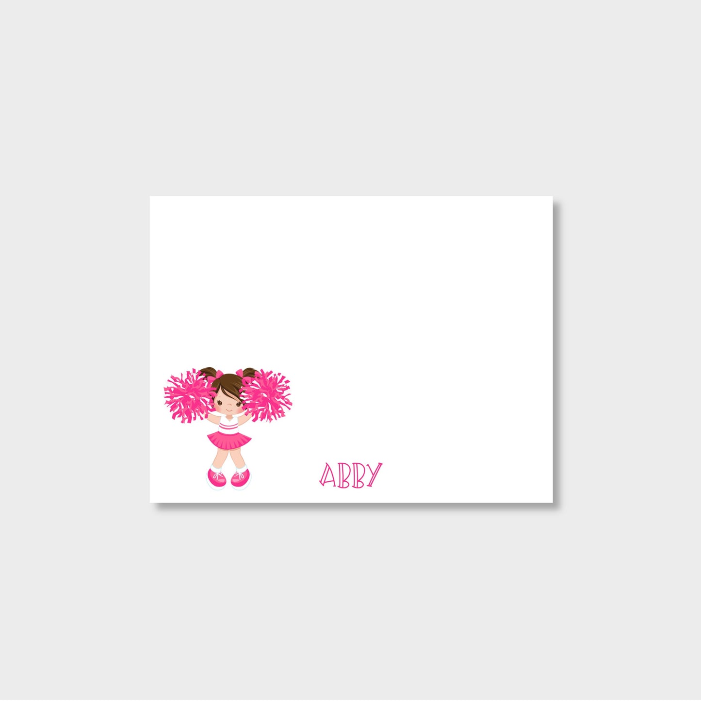 Cheerleader Girl Personalized Notecard Stationery