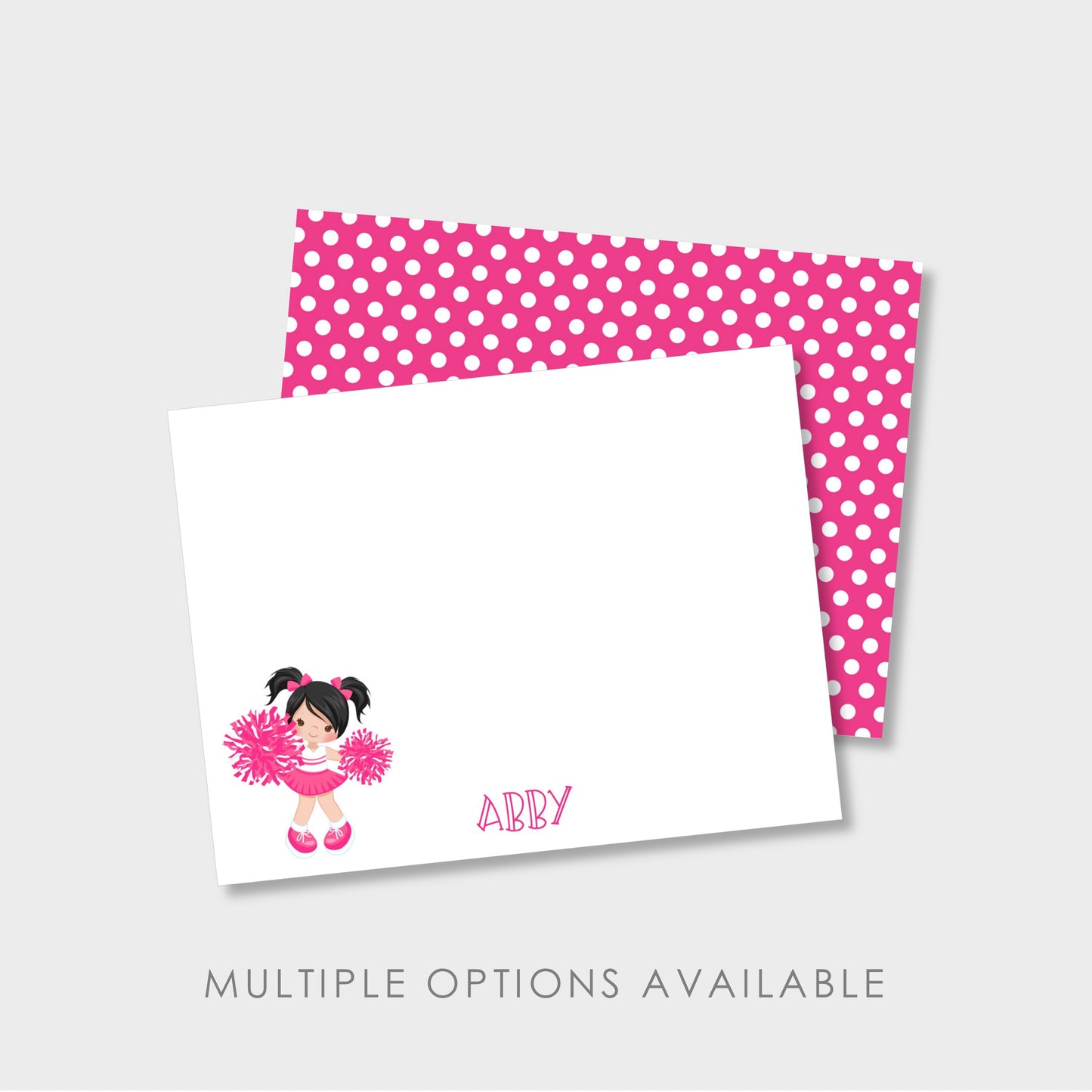 Cheerleader Girl Personalized Notecard Stationery