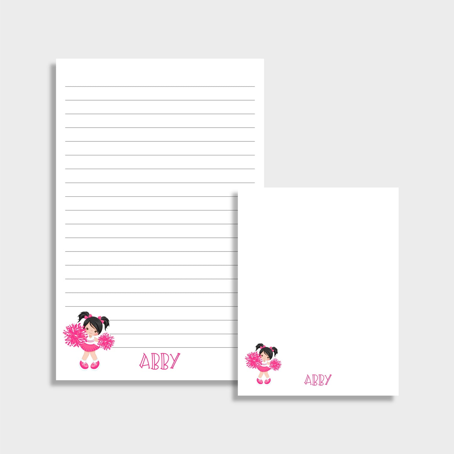 Cheerleader Girl Personalized Notepad