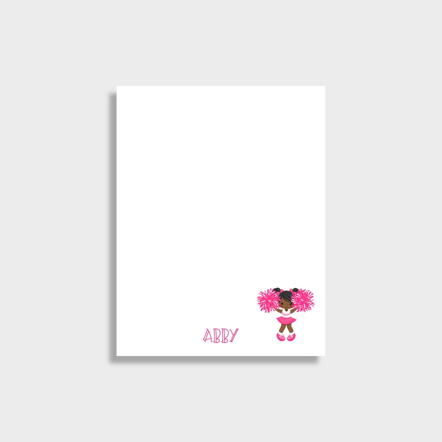 Cheerleader Girl Personalized Notepad