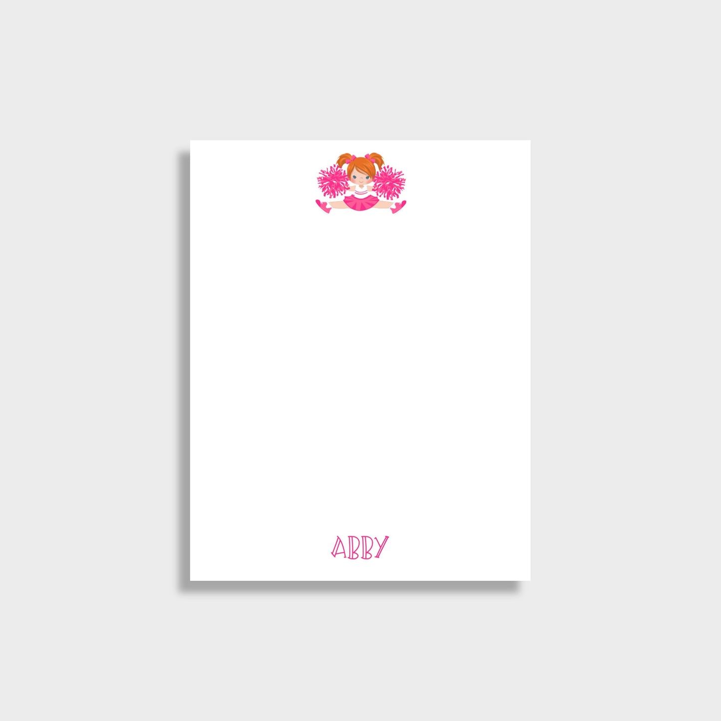 Cheerleader Girl Personalized Notepad