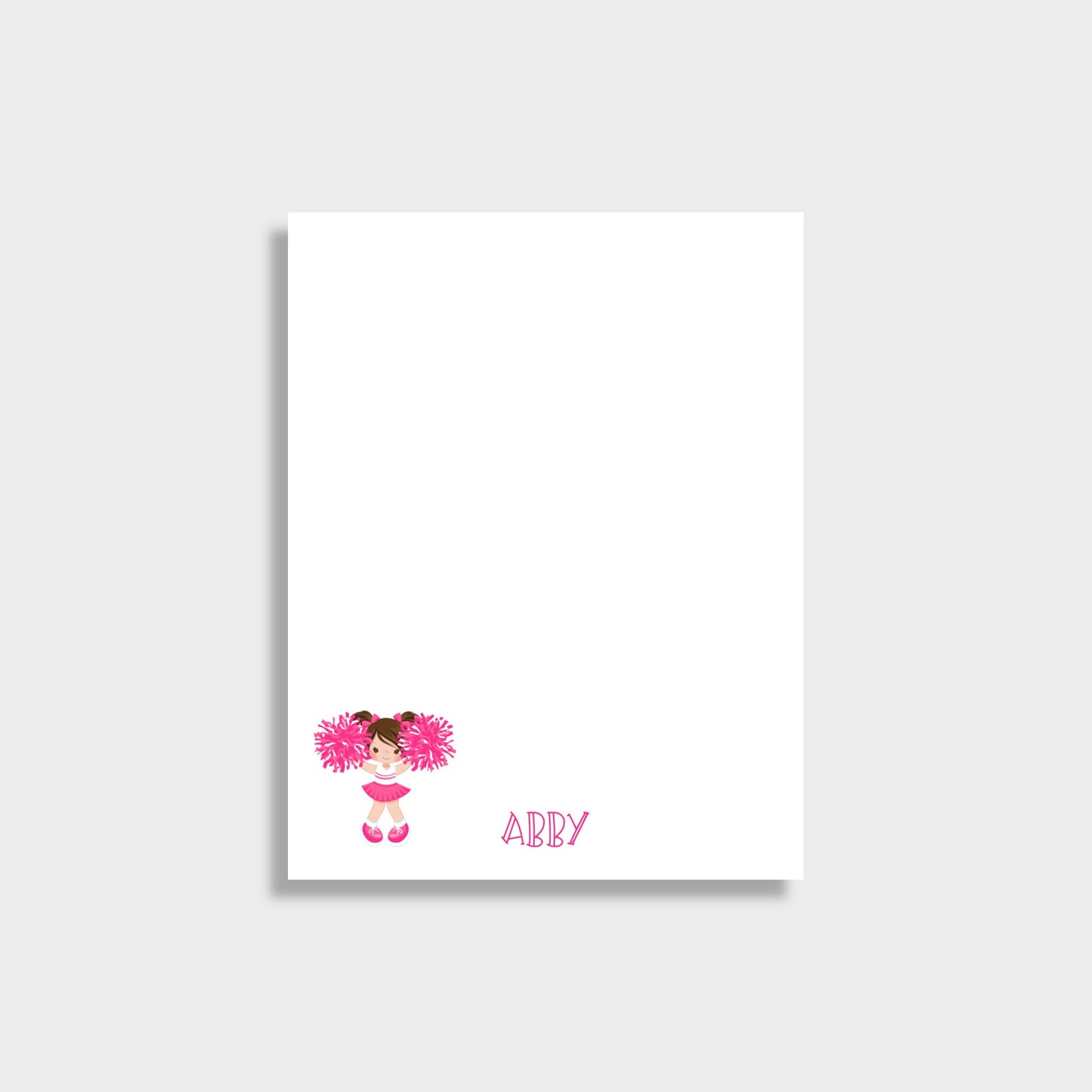 Cheerleader Girl Personalized Notepad