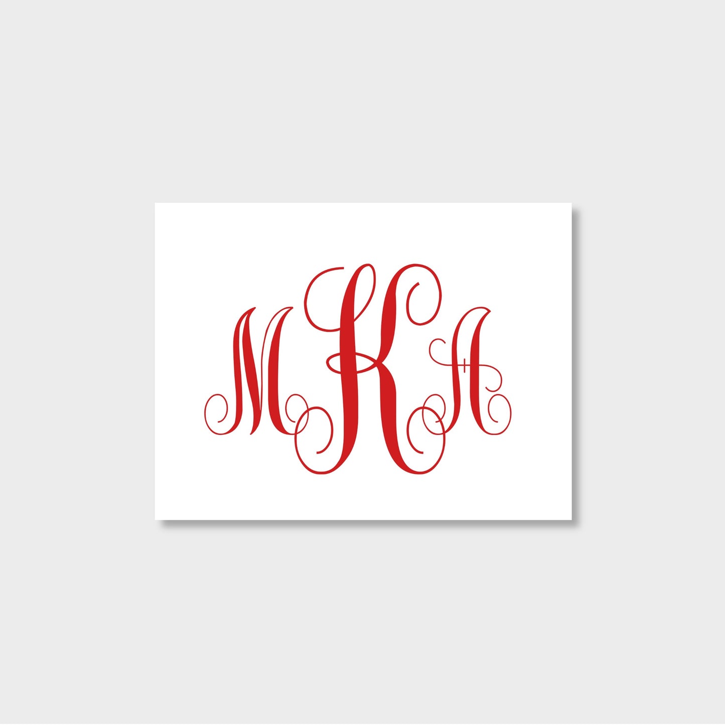 Classic Monogram Personalized Notecard Stationery