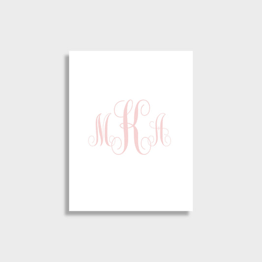 Classic Monogram Personalized Notepad