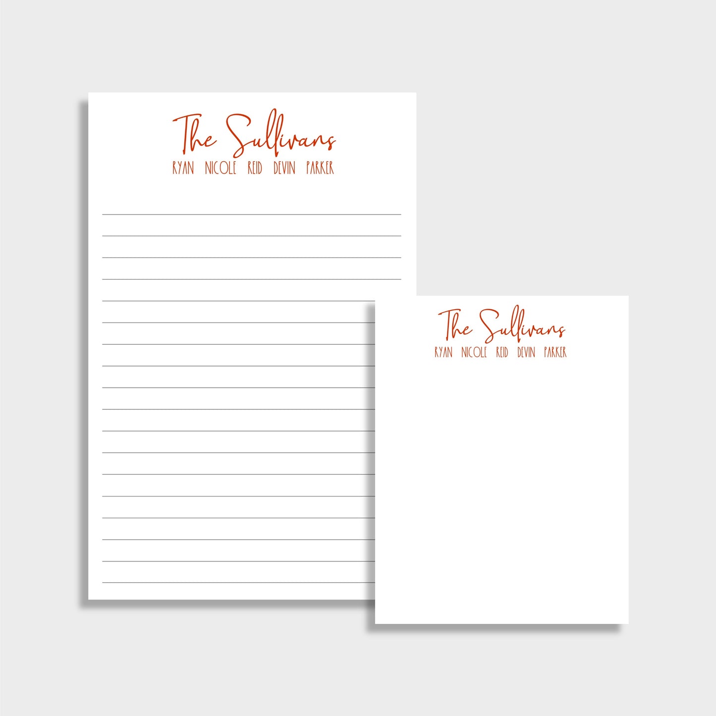 Cute Family Personalized Notepad