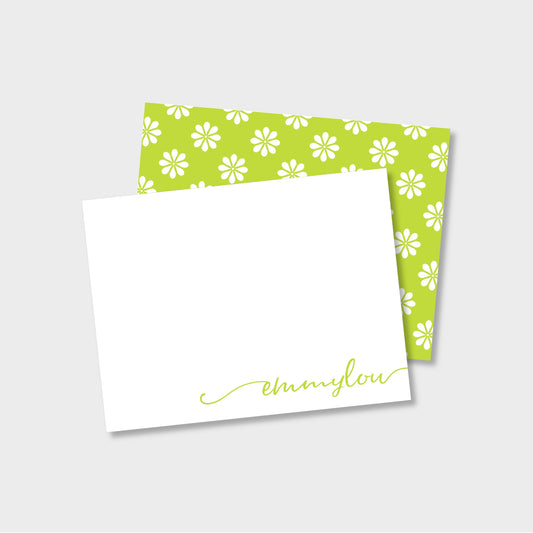 Fun Daisy Personalized Notecard Stationery