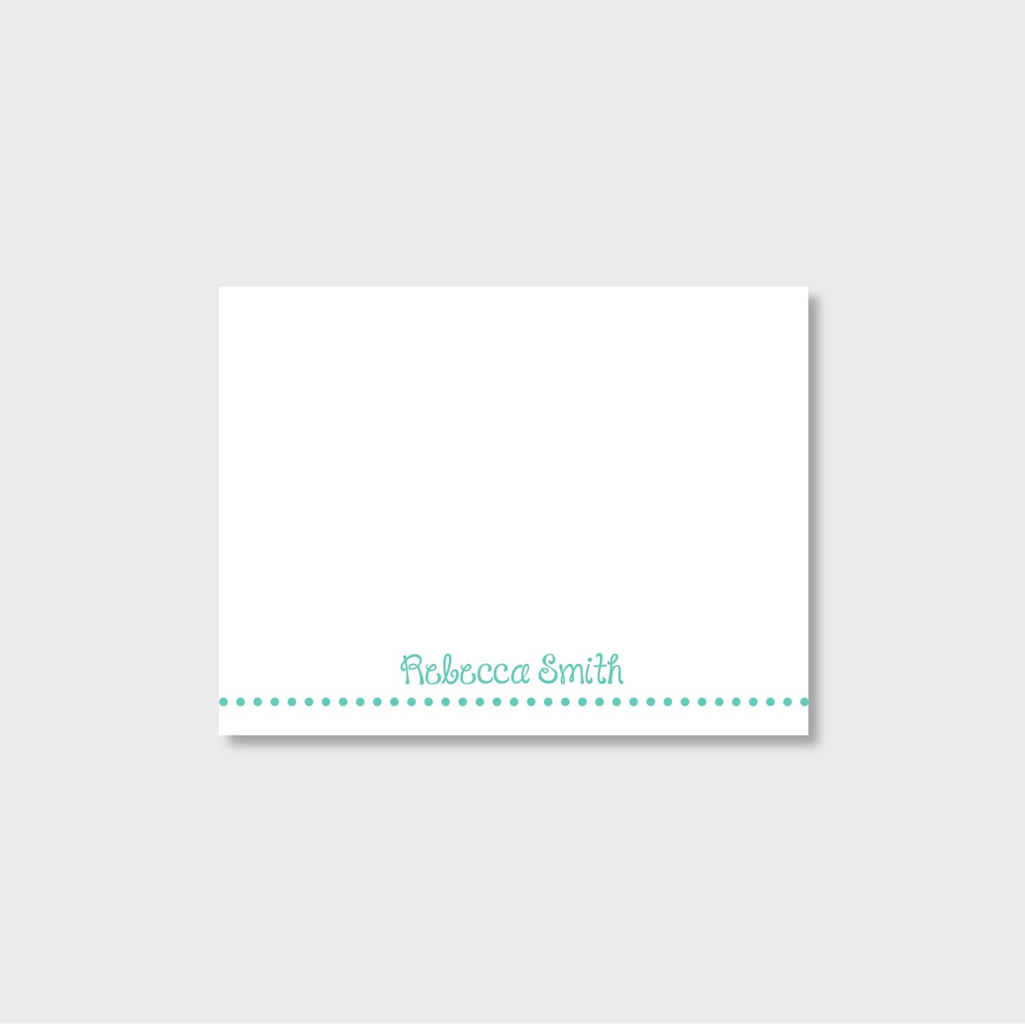 Dotted Line Personalized Notecard Stationery