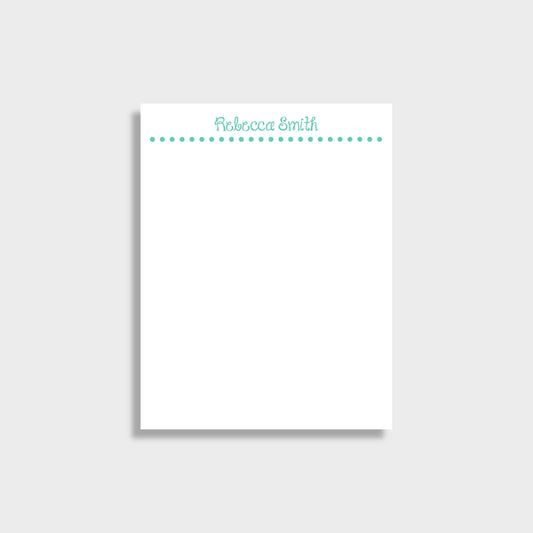 Dotted Line Personalized Notepad